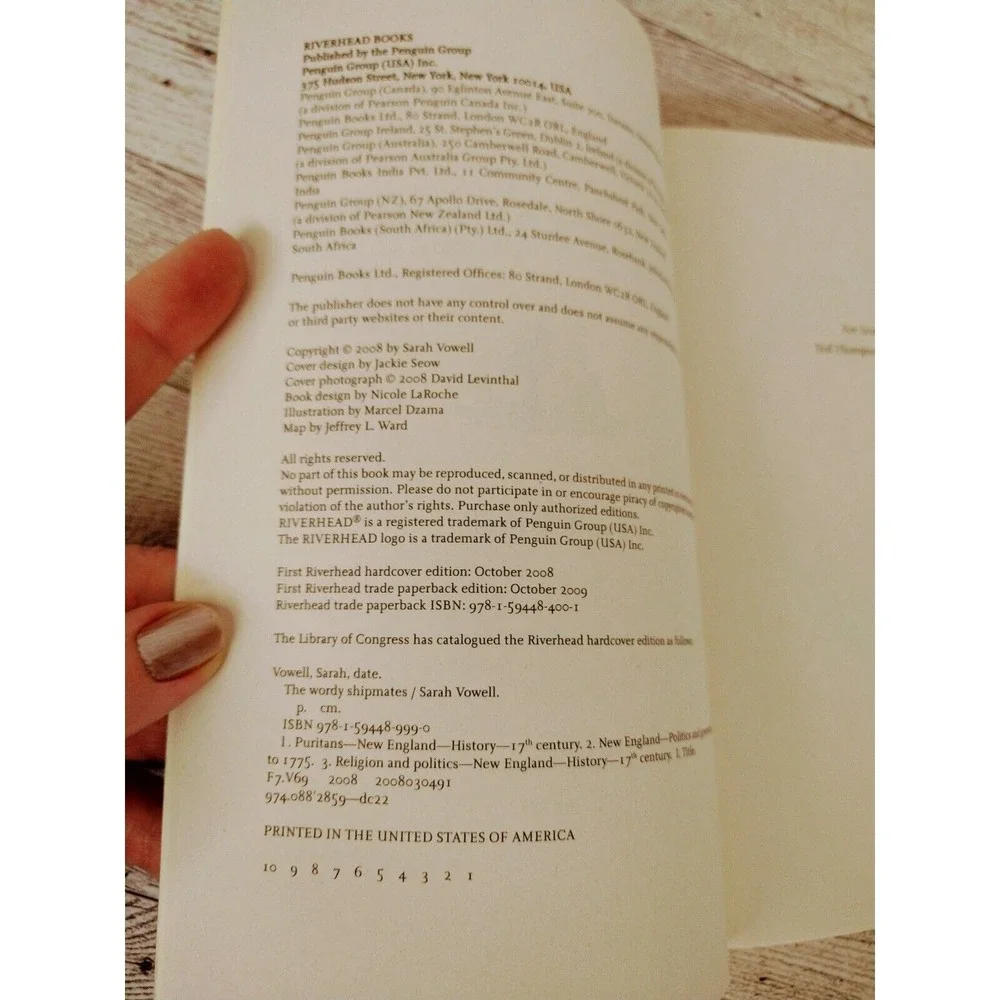 The Wordy Shipmates by Sarah Vowell - Softcover‎ EUC